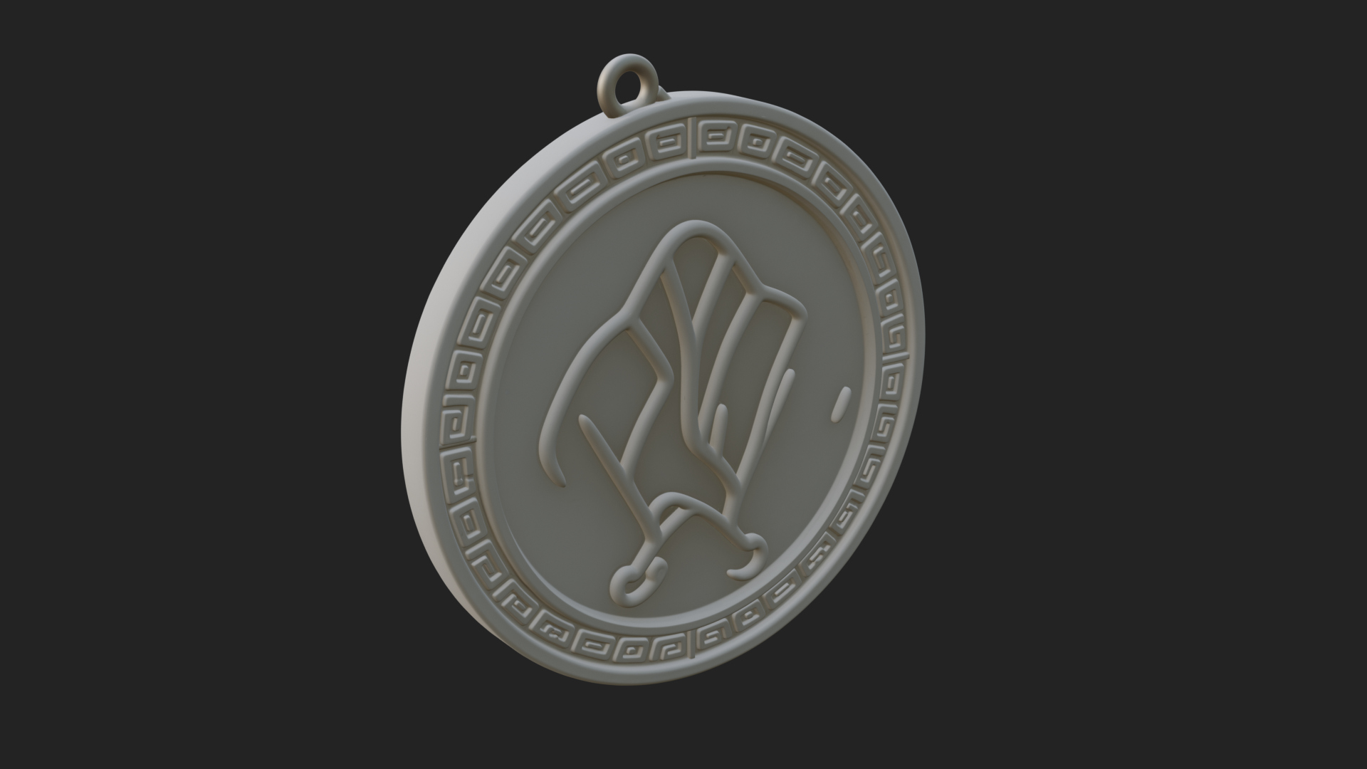 Acanthus Leaf Oval Plaque Design 4 3D Print Model 3D Model