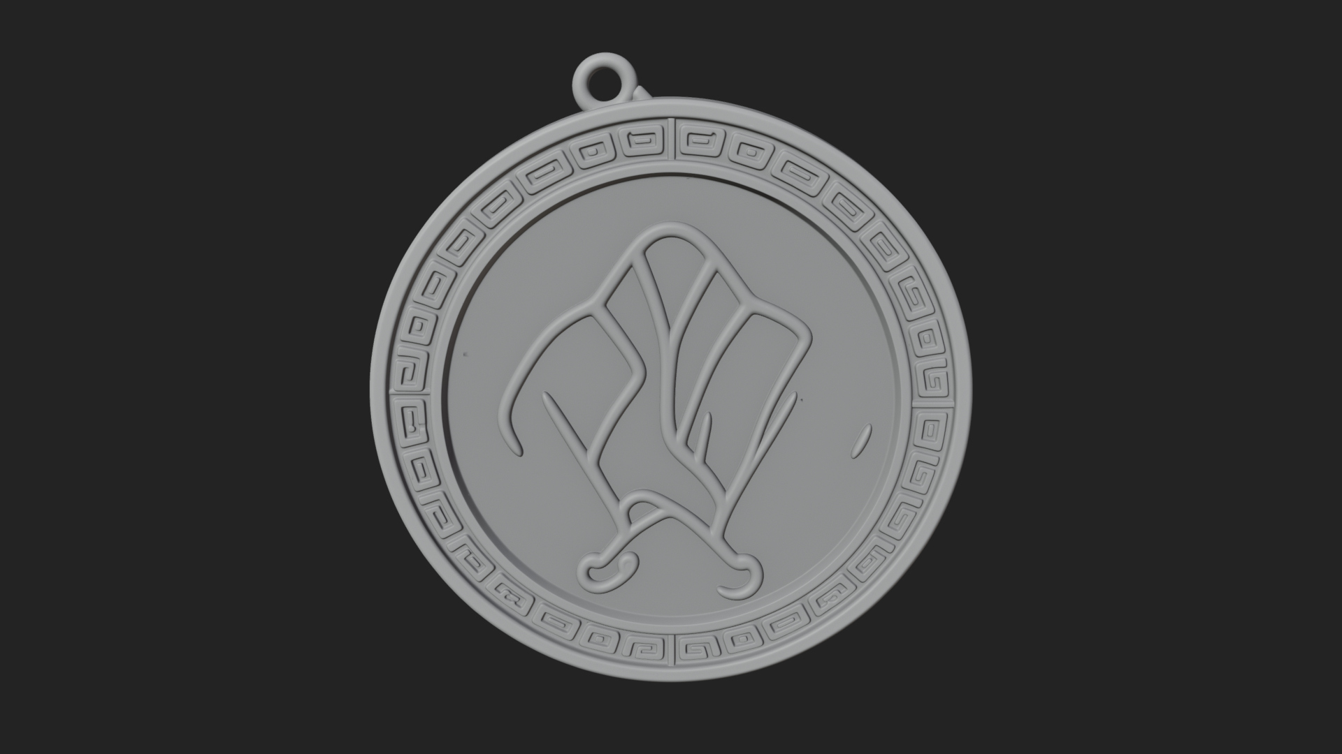 Acanthus Leaf Oval Plaque Design 4 3D Print Model 3D Model