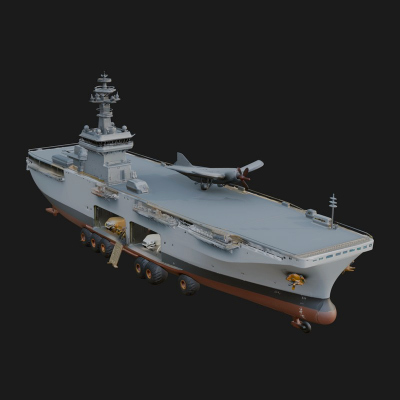 Aircraft Carrier Model Design 15 3D Print Model