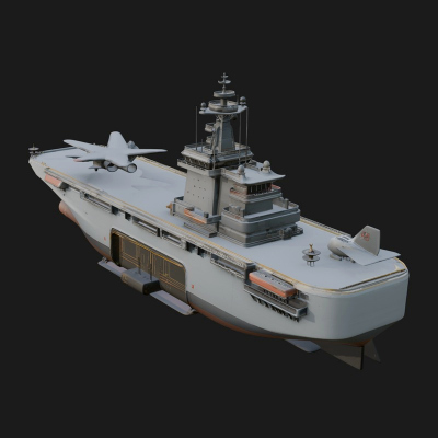 Aircraft Carrier Model Design 16 3D Print Model