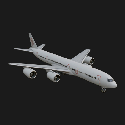 Airliner Plane Model Design 16 3D Print Model
