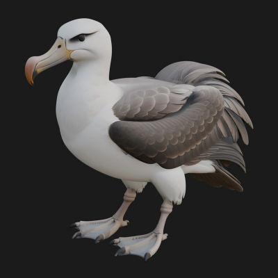 Albatross Bird Statue Design 1 3D Print Model