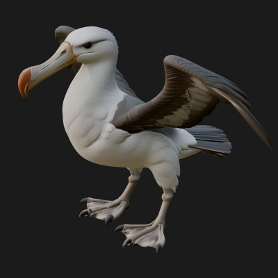 Albatross Bird Statue Design 2 3D Print Model