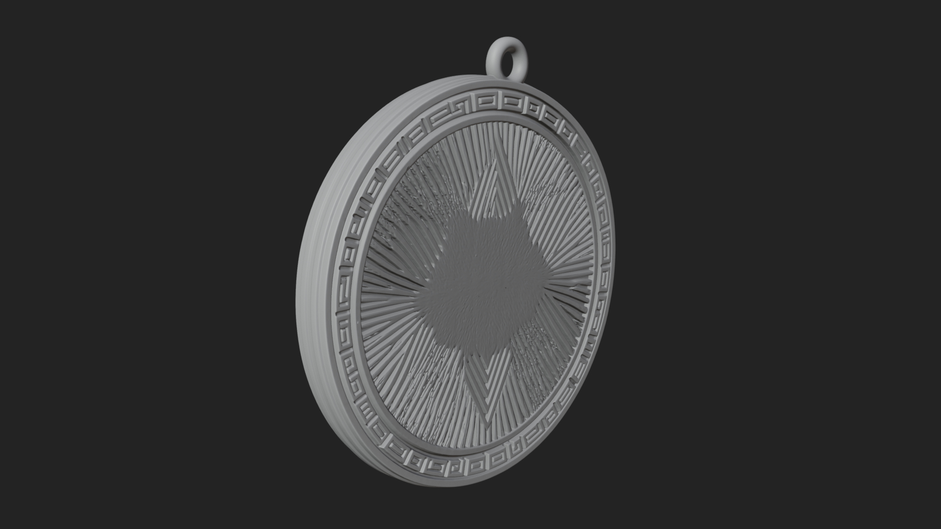 All Seeing Eye Star Pendant Design 3 3D Print Model 3D Model