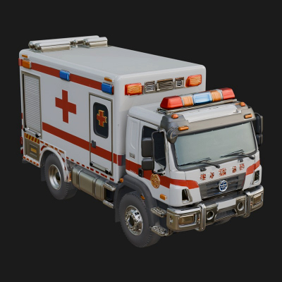 Ambulance Truck Model Design 2 3D Print Model