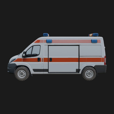 Ambulance Van Model Design 1 3D Print Model