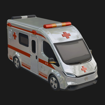 Ambulance Van Model Design 2 3D Print Model