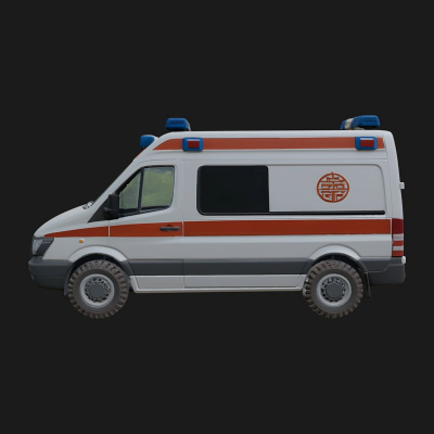Ambulance Van Model Design 4 3D Print Model