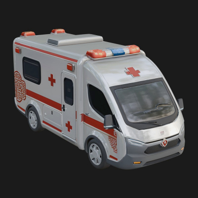 Ambulance Van Model Design 5 3D Print Model