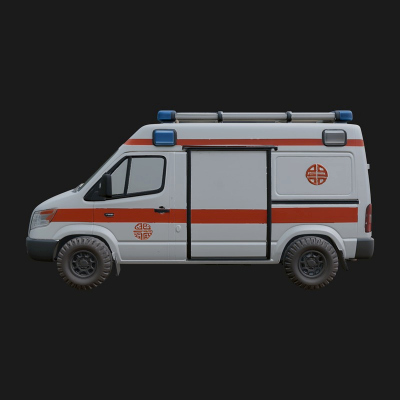 Ambulance Van Model Design 7 3D Print Model