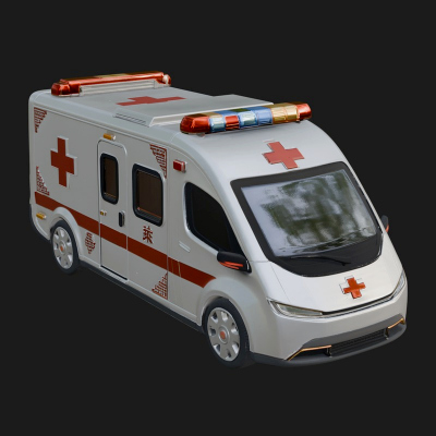 Ambulance Van Model Design 8 3D Print Model