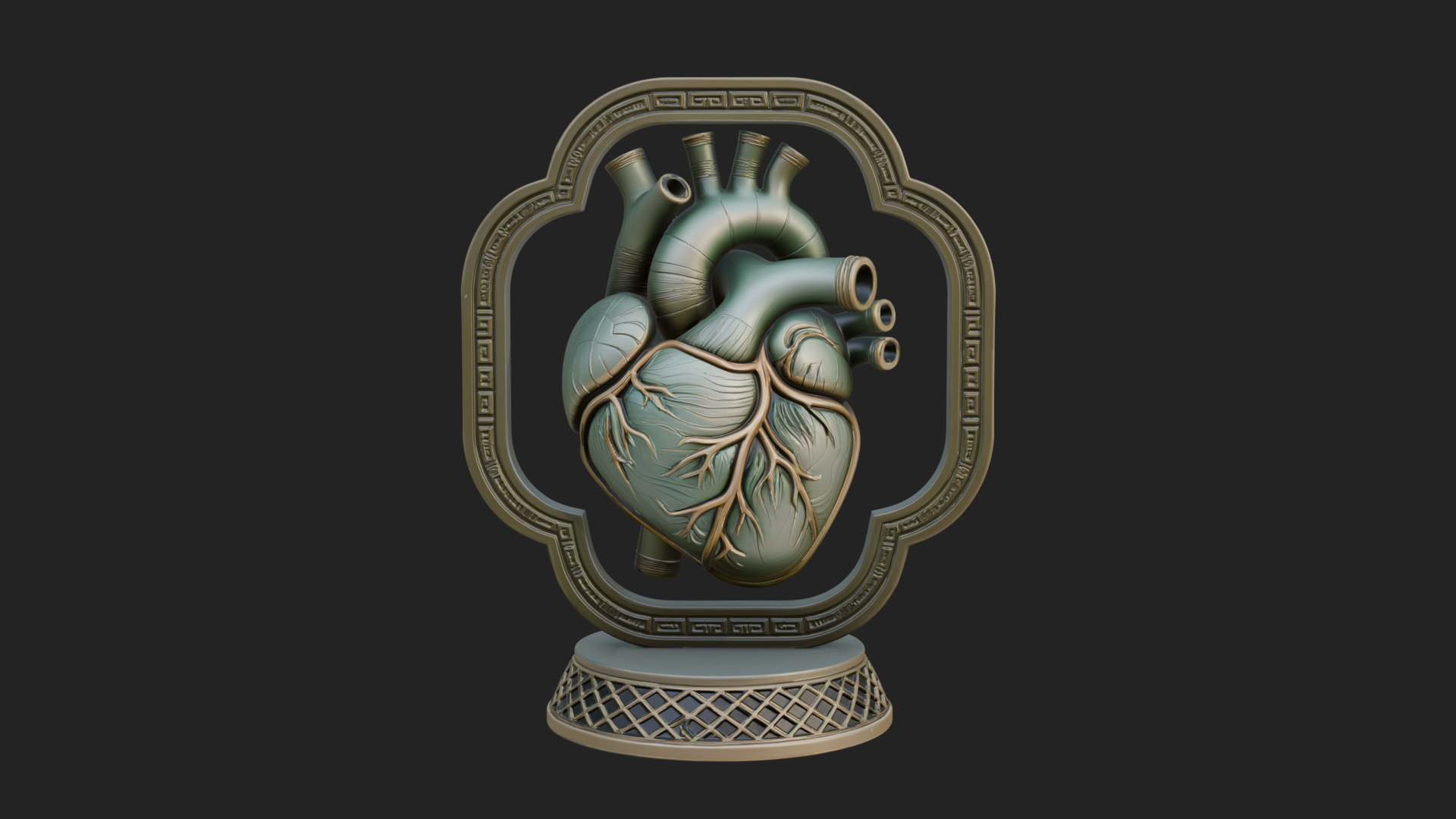 Anatomical Human Heart Model Design 15 3D Print Model 3D Model