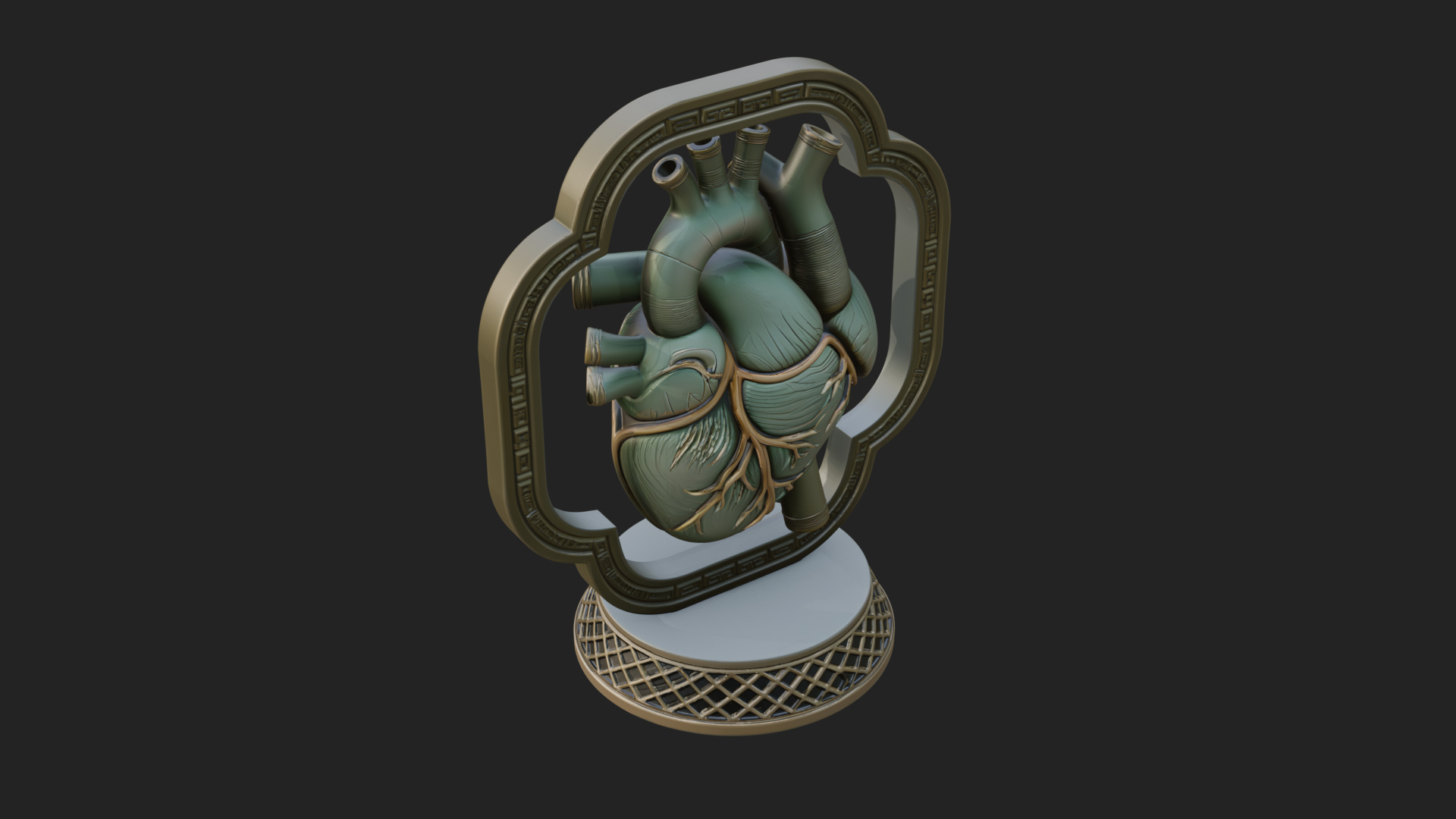Anatomical Human Heart Model Design 15 3D Print Model 3D Model