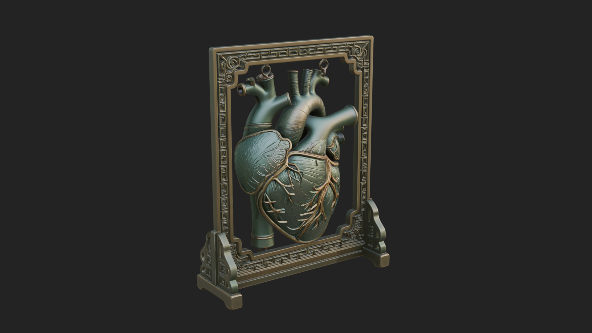 Anatomical Human Heart Model Design 16 3D Print Model 3D Model