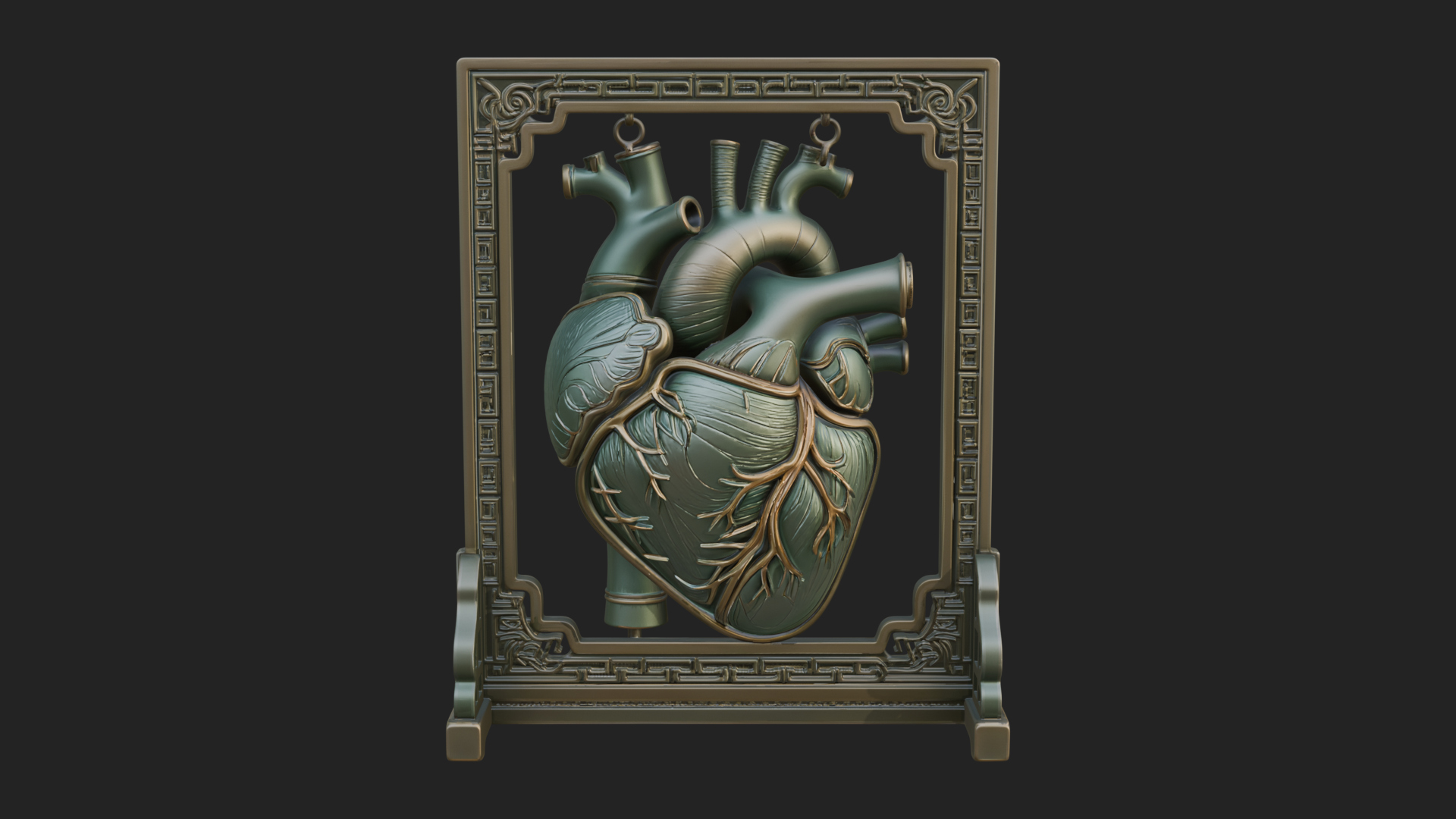Anatomical Human Heart Model Design 16 3D Print Model 3D Model