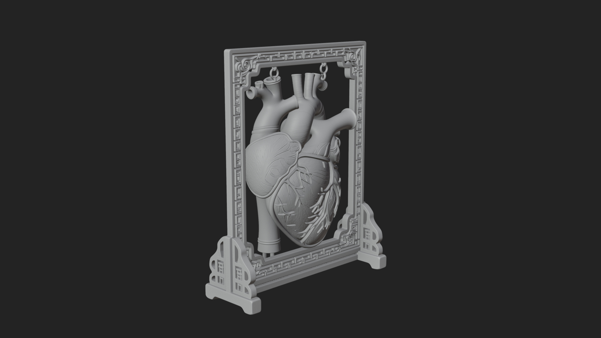 Anatomical Human Heart Model Design 16 3D Print Model 3D Model