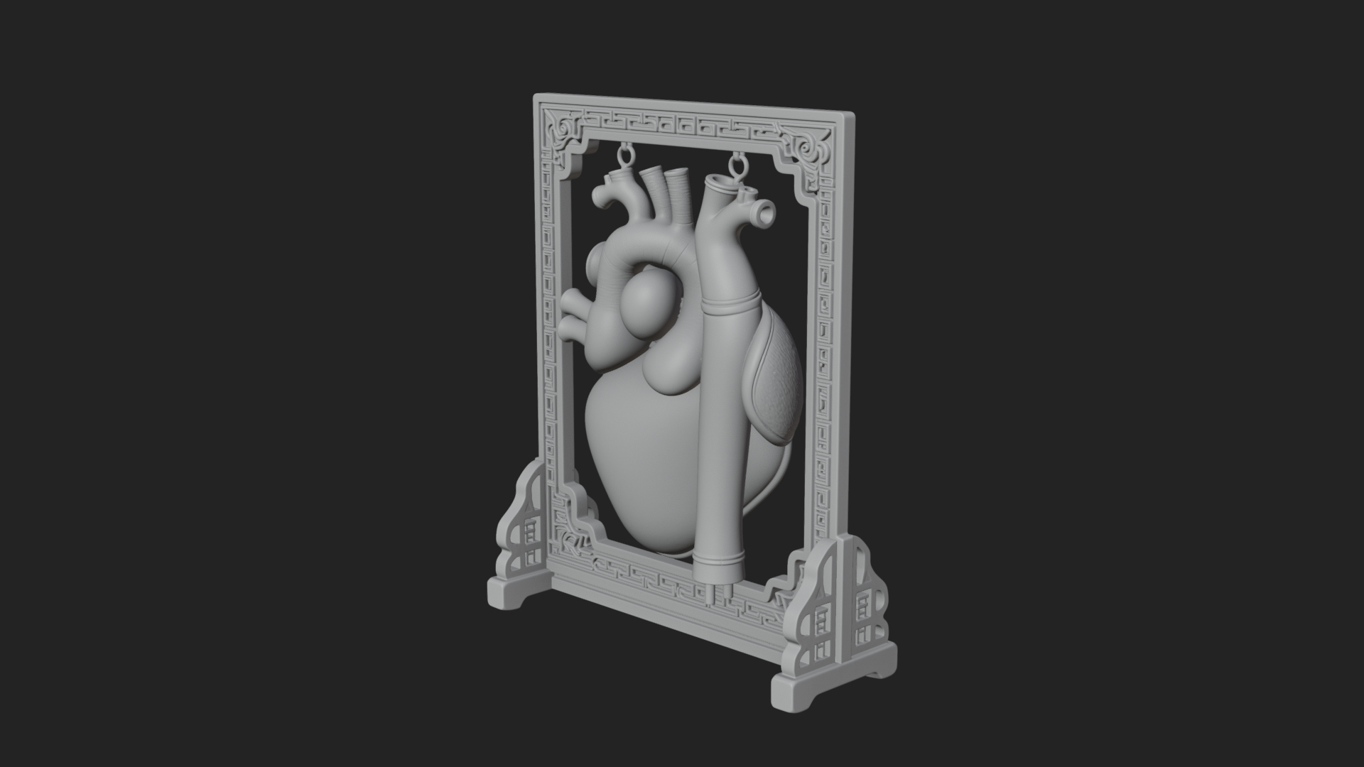 Anatomical Human Heart Model Design 16 3D Print Model 3D Model