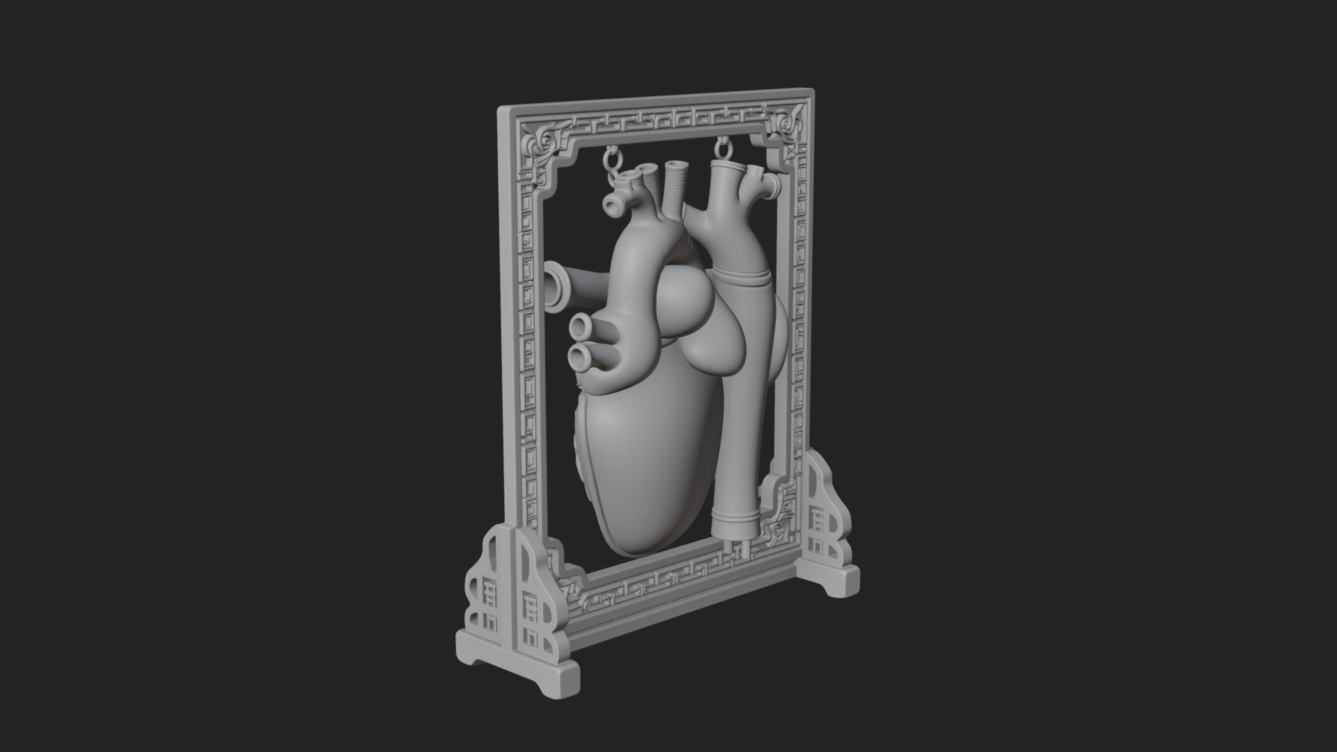 Anatomical Human Heart Model Design 16 3D Print Model 3D Model