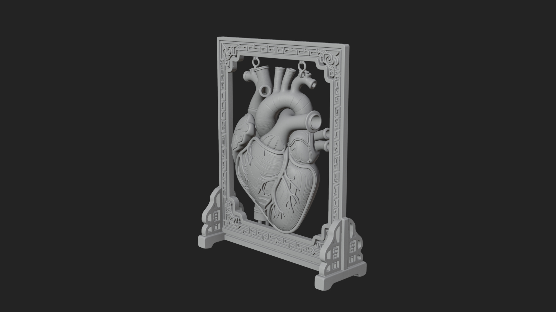 Anatomical Human Heart Model Design 16 3D Print Model 3D Model