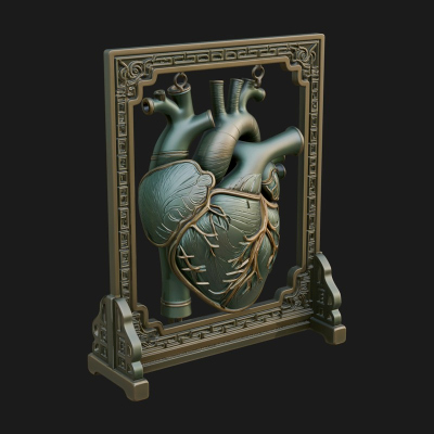 Anatomical Human Heart Model Design 16 3D Print Model
