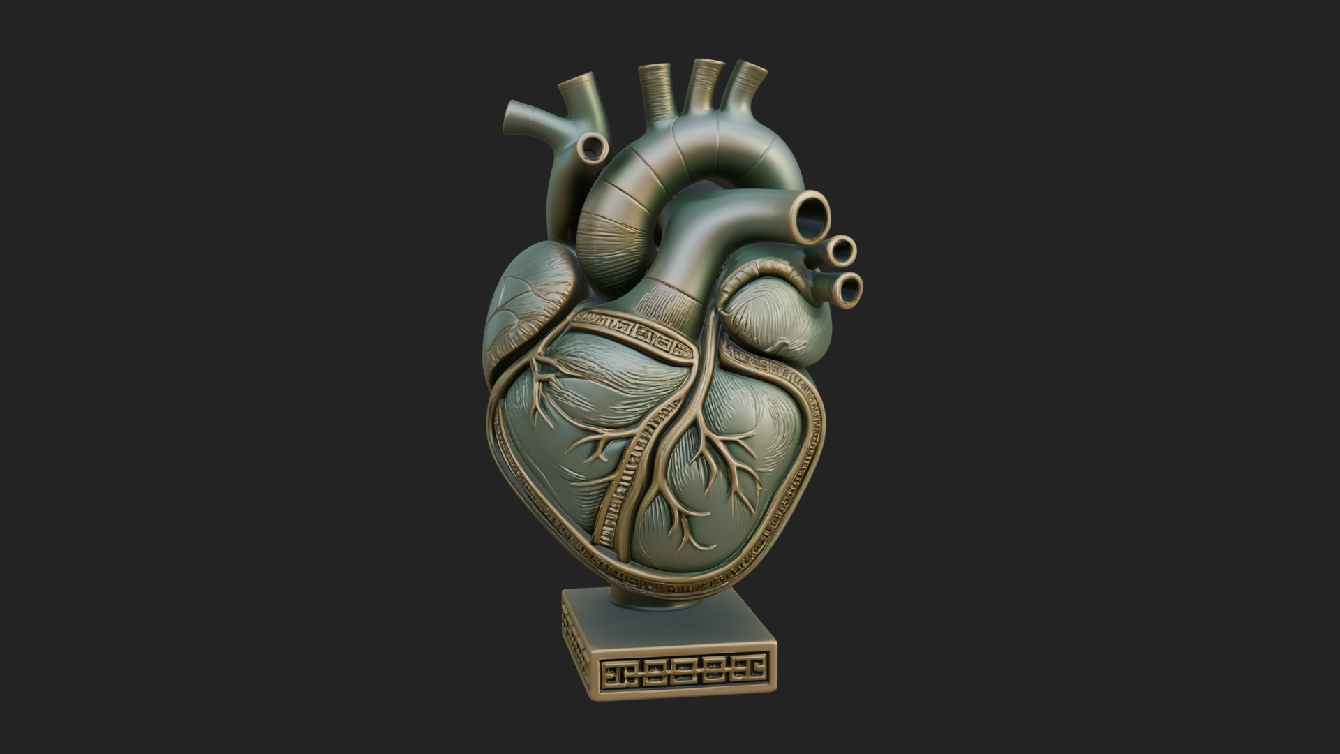 Anatomical Human Heart Model Design 17 3D Print Model 3D Model