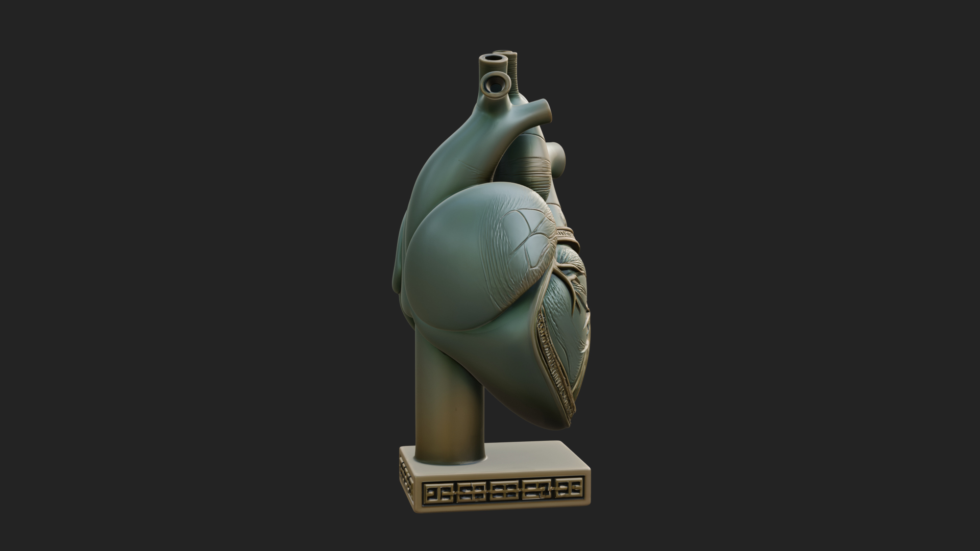 Anatomical Human Heart Model Design 17 3D Print Model 3D Model