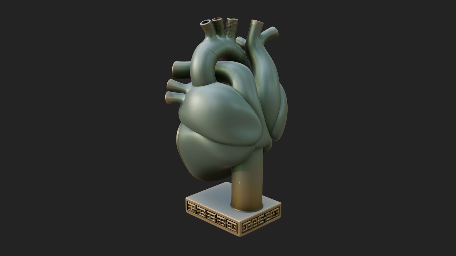 Anatomical Human Heart Model Design 17 3D Print Model 3D Model