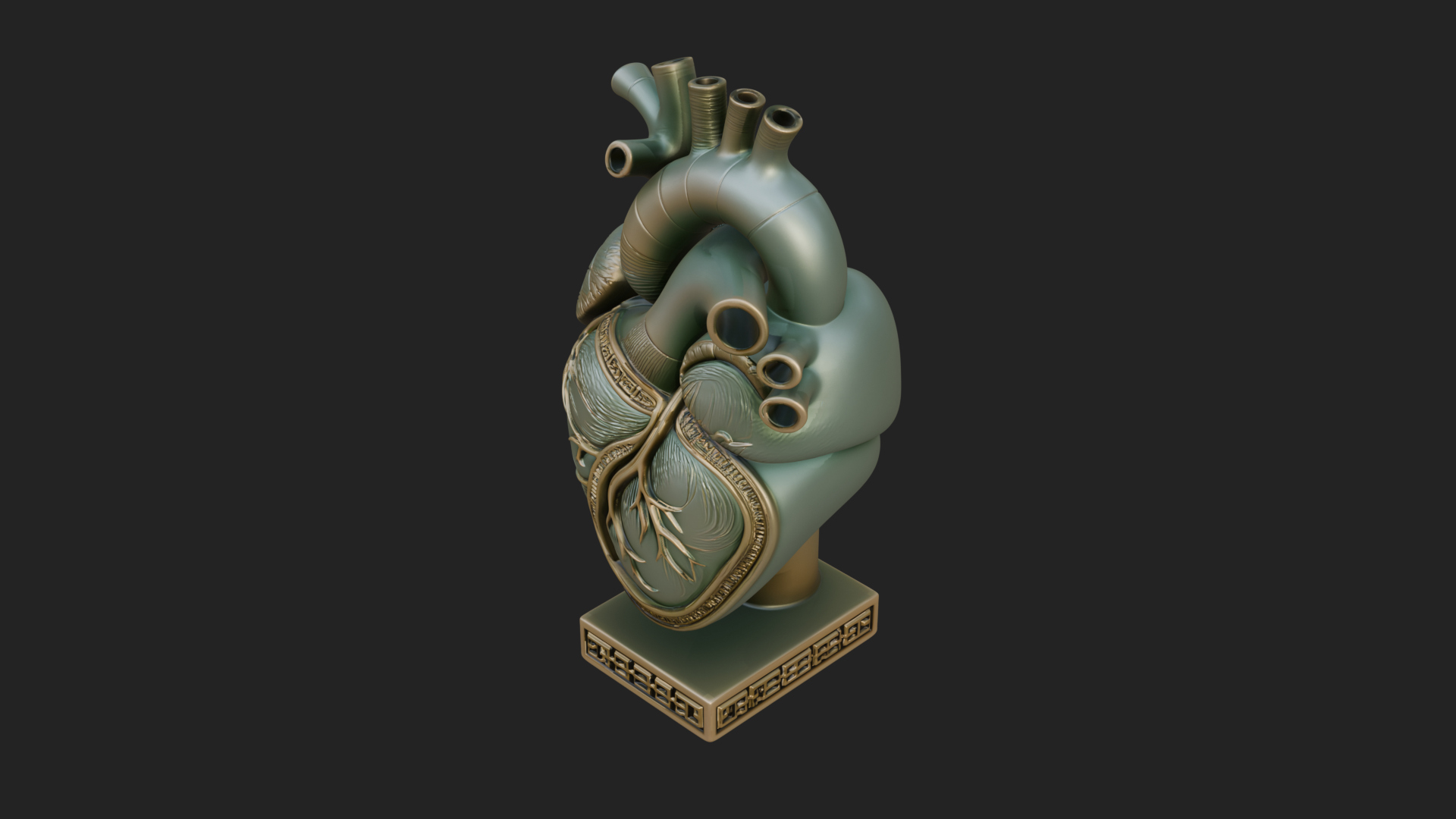 Anatomical Human Heart Model Design 17 3D Print Model 3D Model