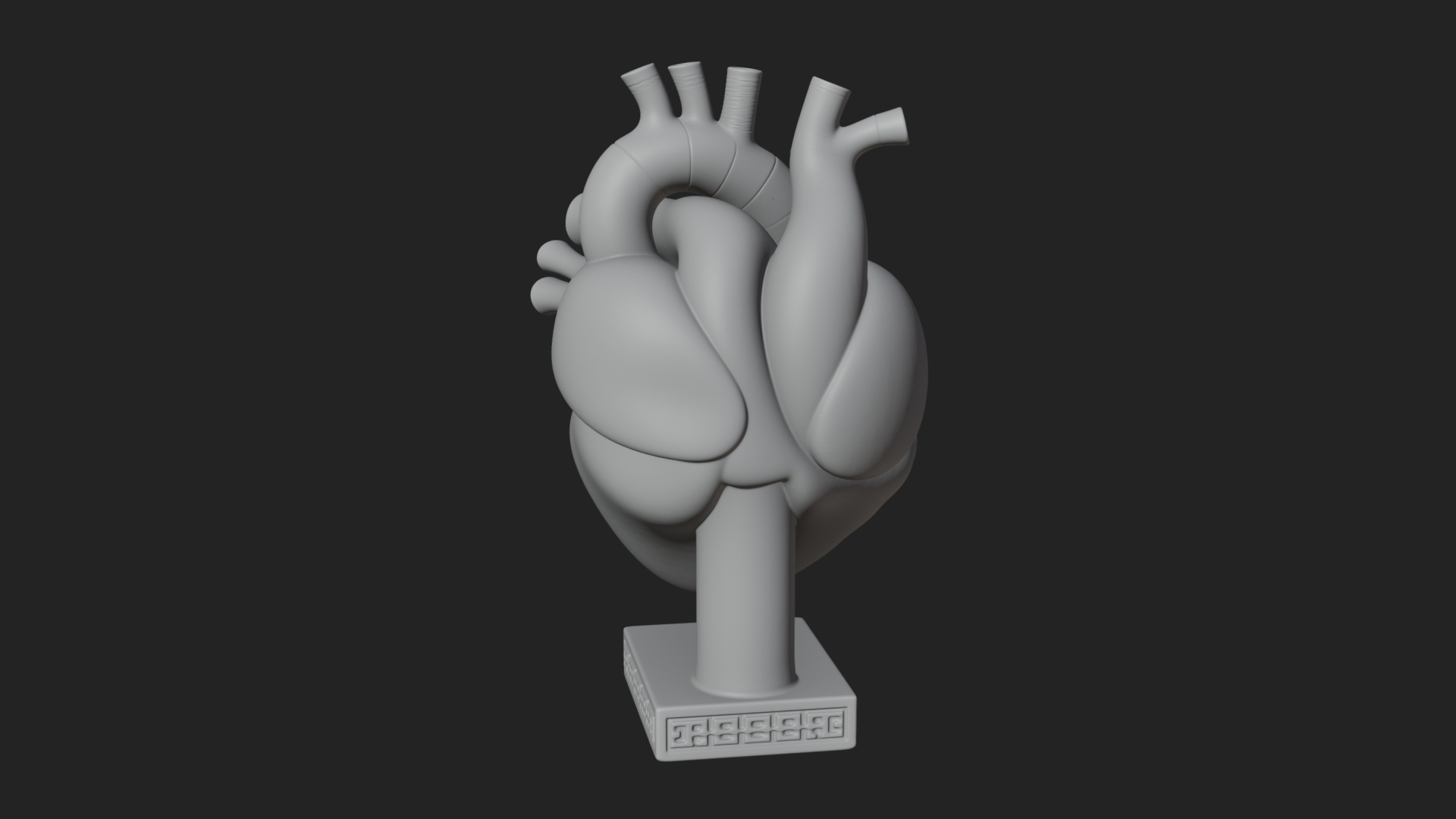 Anatomical Human Heart Model Design 17 3D Print Model 3D Model