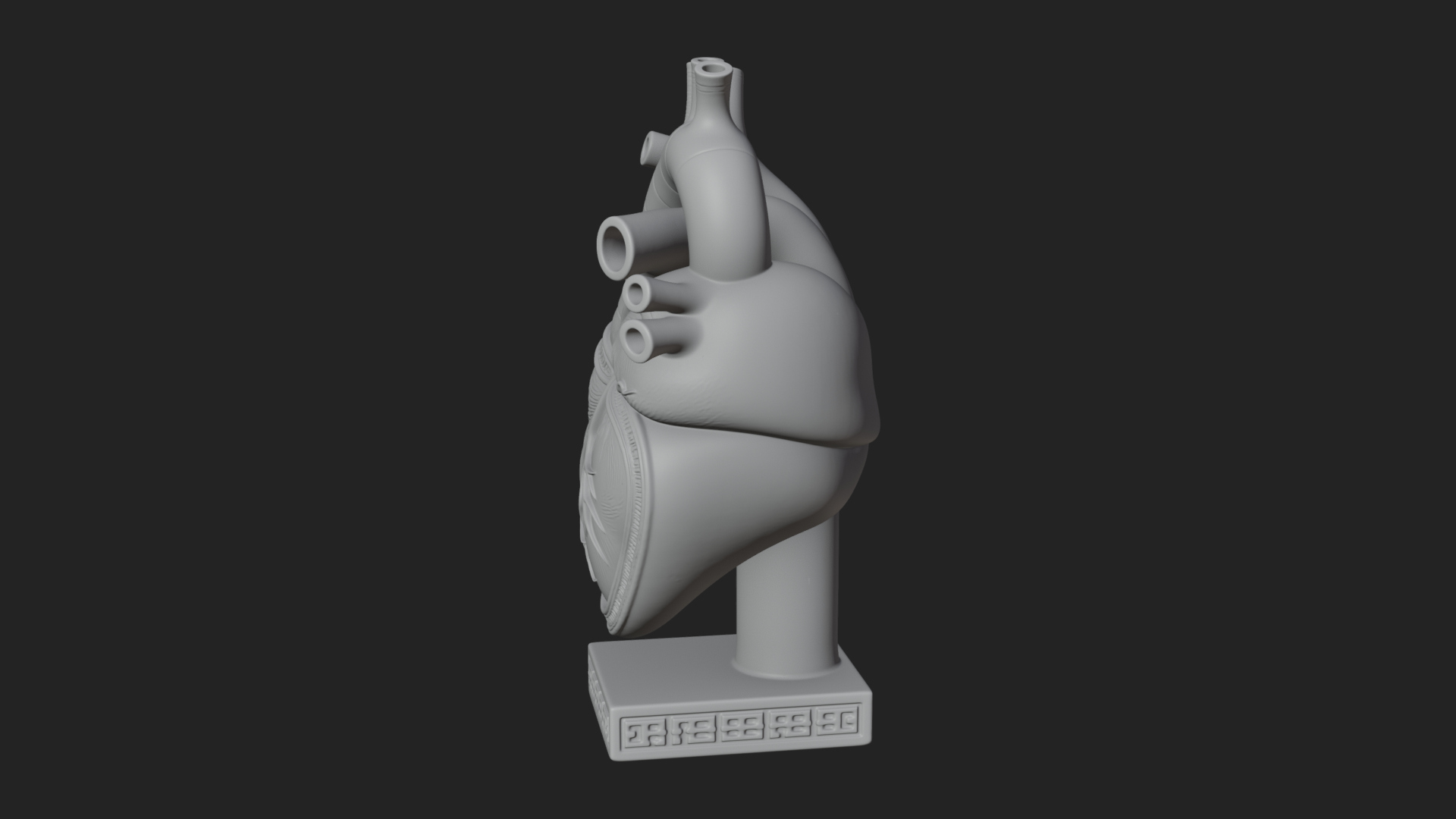 Anatomical Human Heart Model Design 17 3D Print Model 3D Model