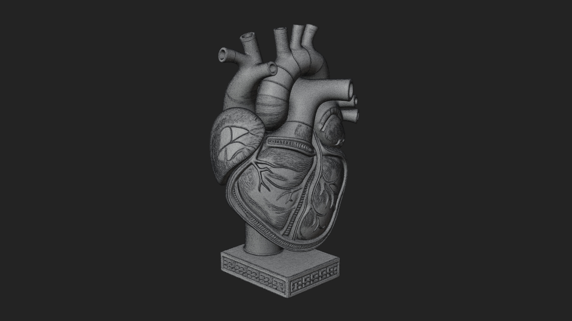 Anatomical Human Heart Model Design 17 3D Print Model 3D Model