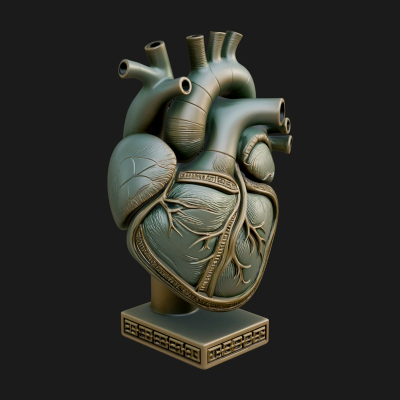 Anatomical Human Heart Model Design 17 3D Print Model