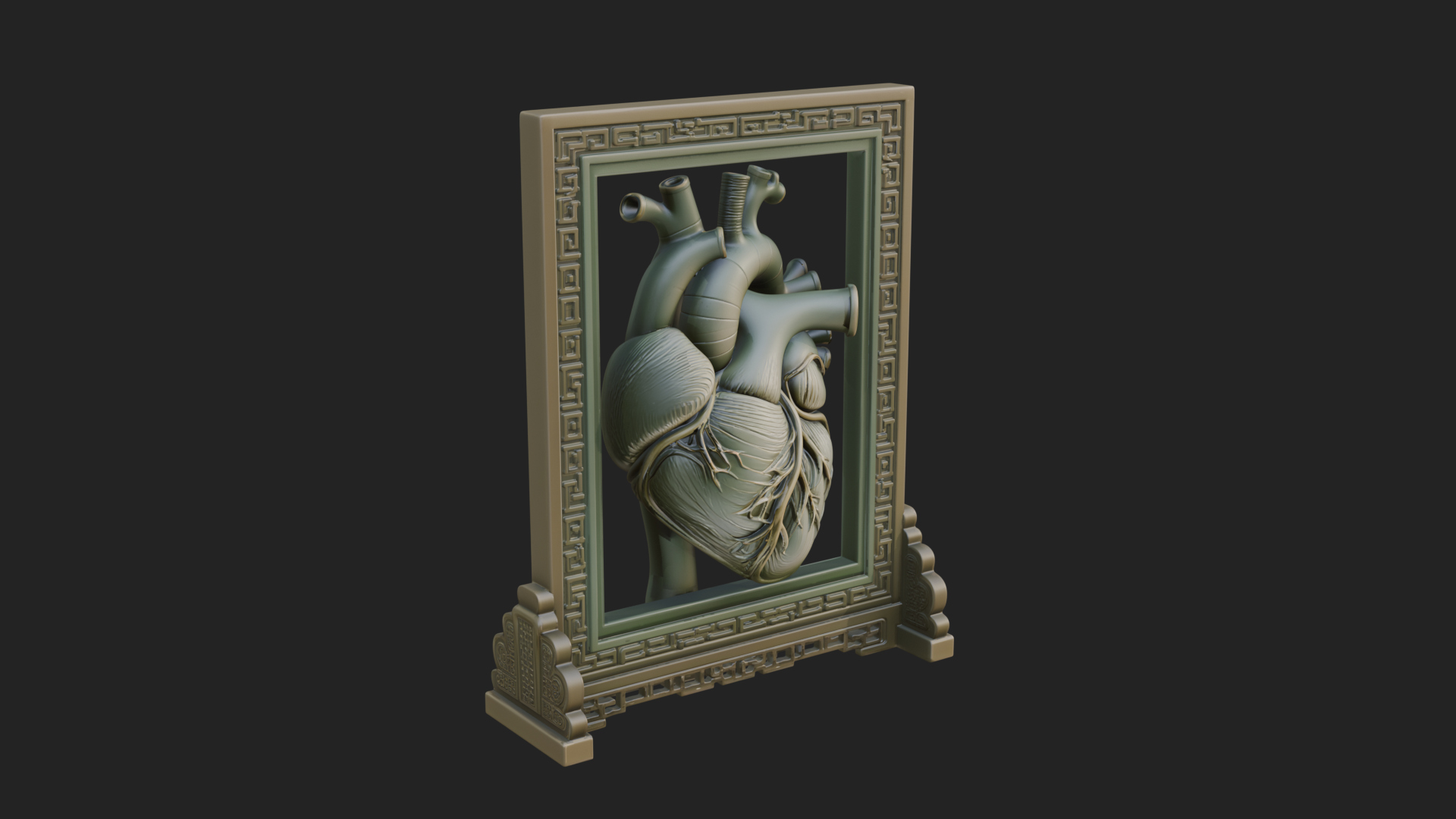 Anatomical Human Heart Model Design 18 3D Print Model 3D Model