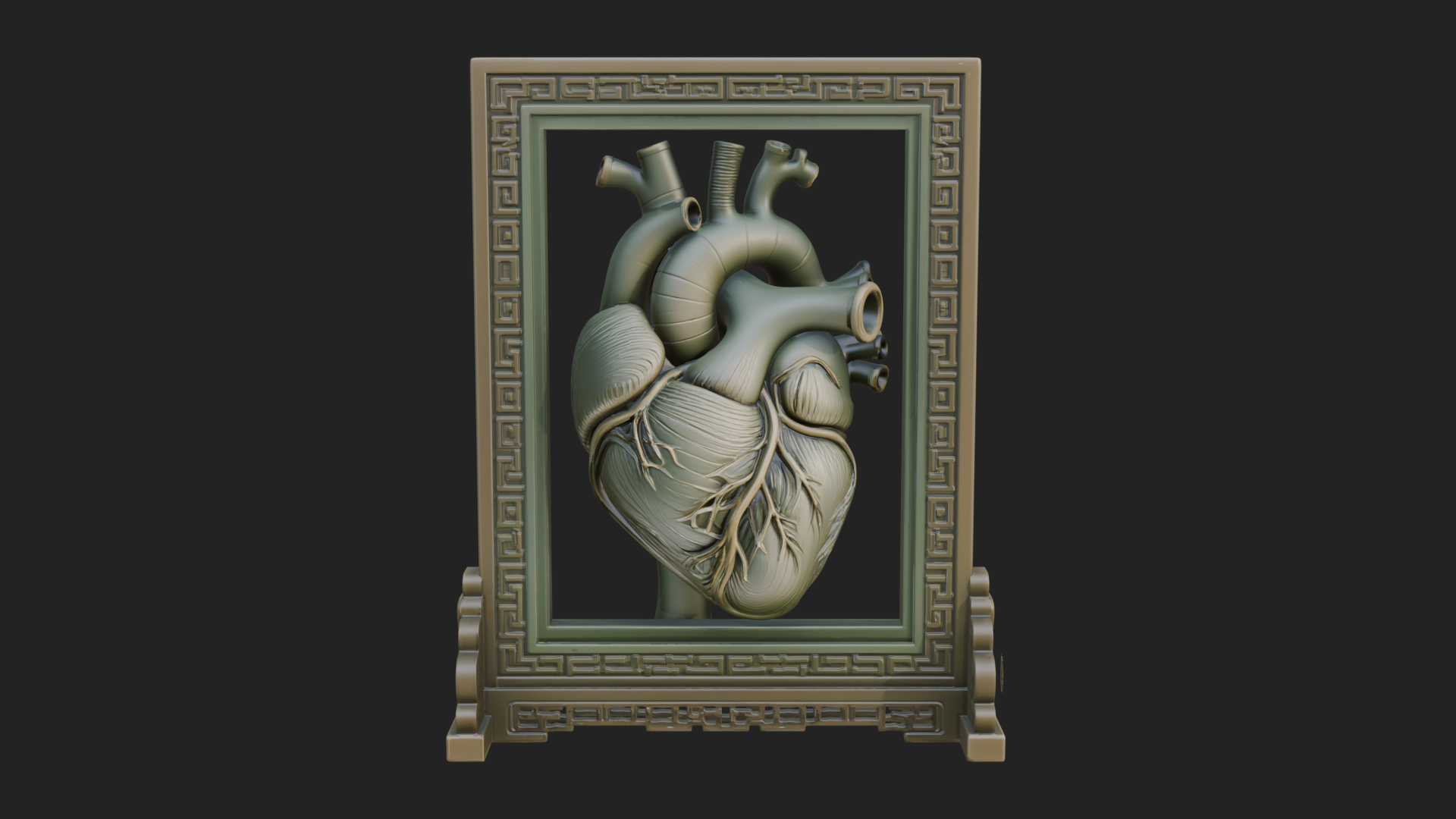 Anatomical Human Heart Model Design 18 3D Print Model 3D Model