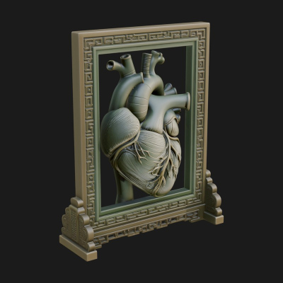 Anatomical Human Heart Model Design 18 3D Print Model