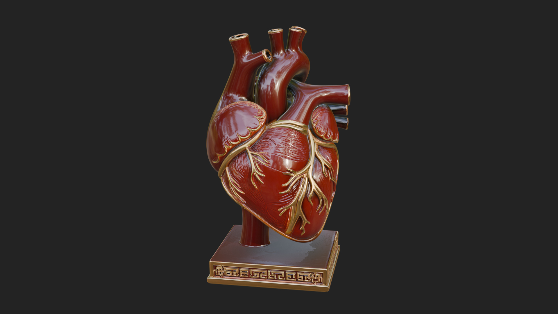 Anatomical Human Heart Model Design 23 3D Print Model 3D Model