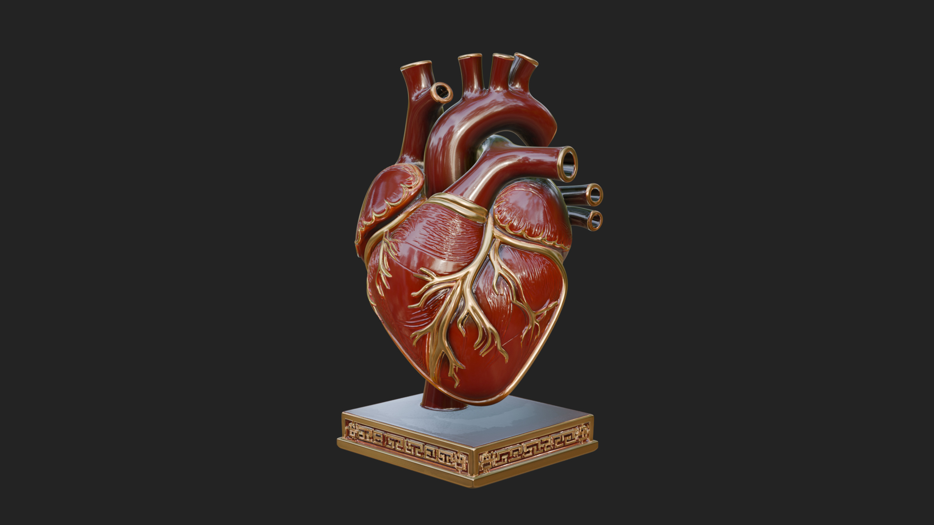 Anatomical Human Heart Model Design 23 3D Print Model 3D Model