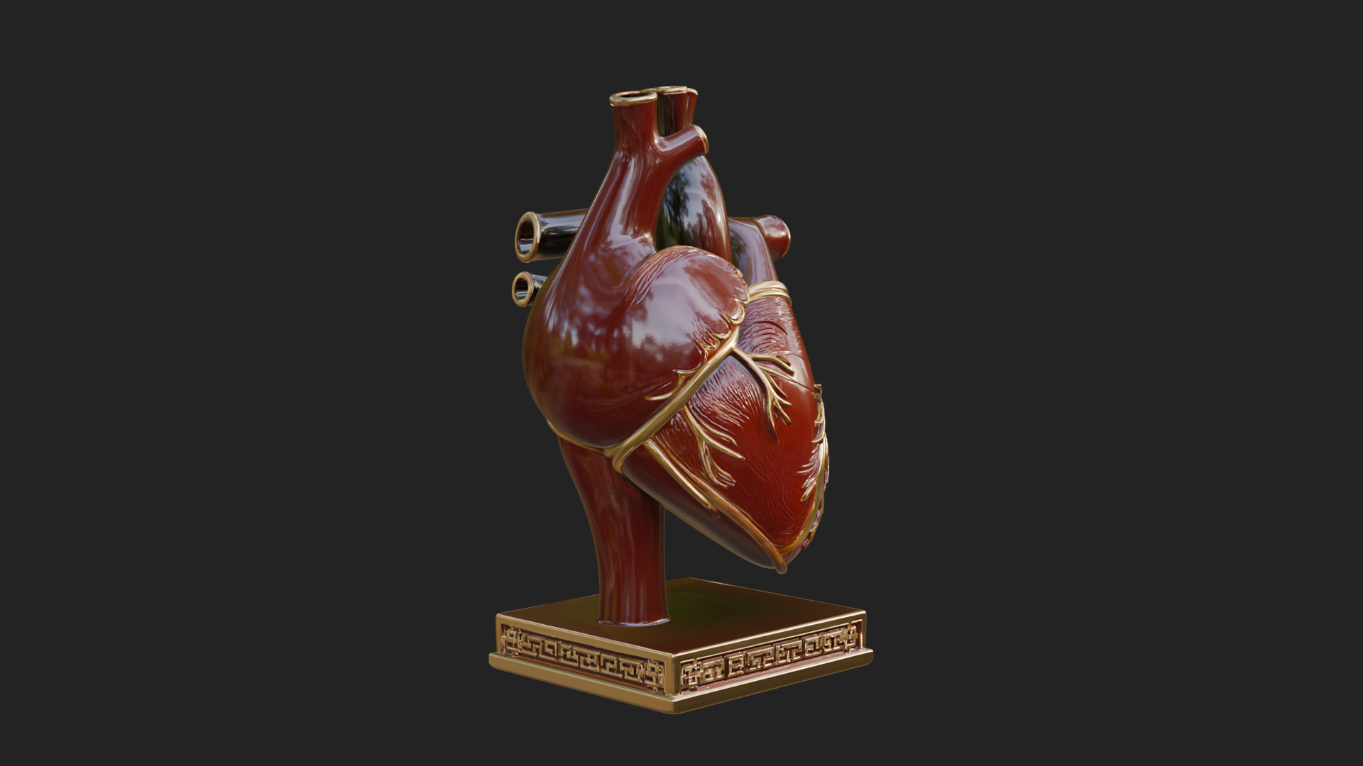 Anatomical Human Heart Model Design 23 3D Print Model 3D Model