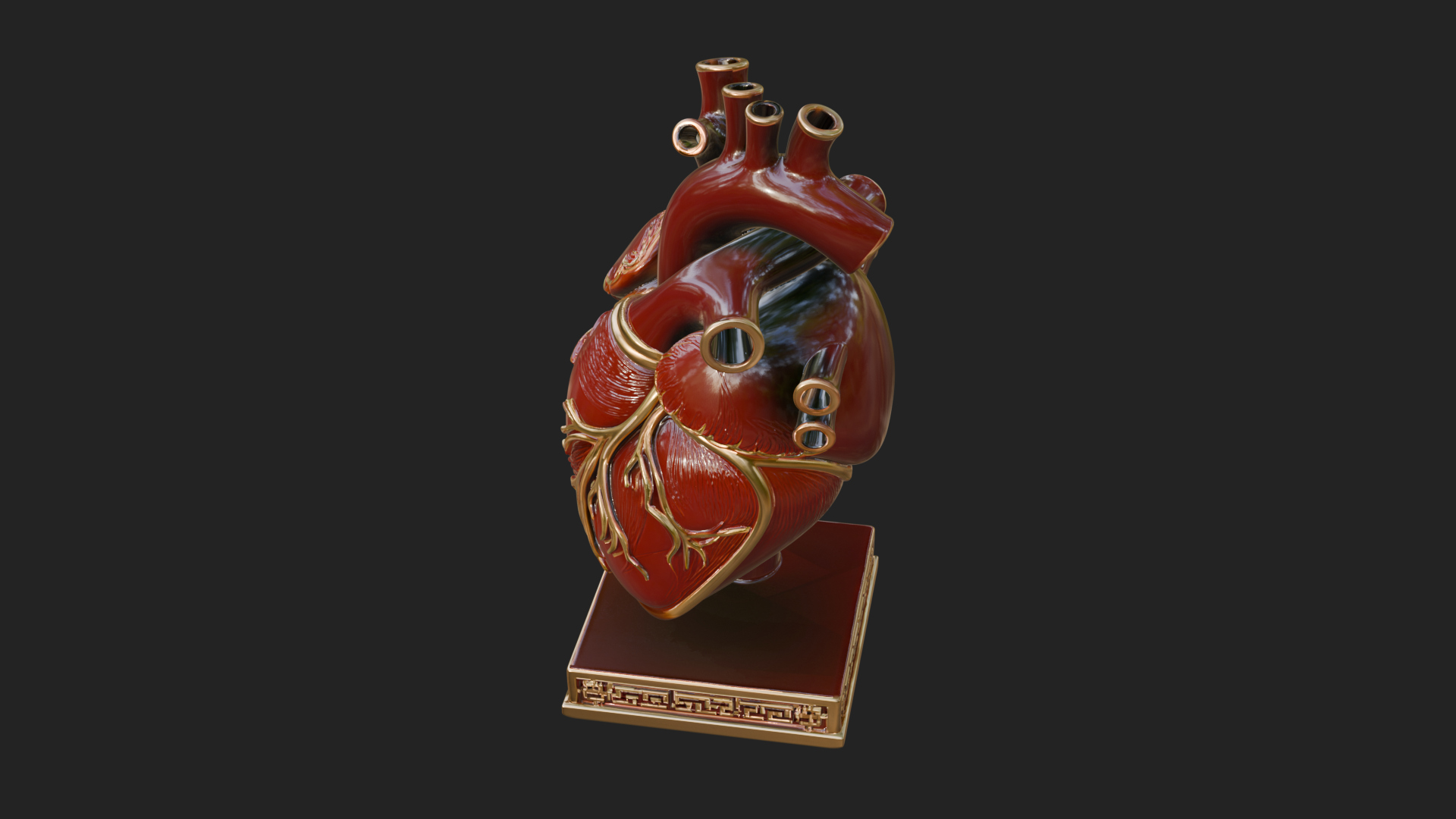 Anatomical Human Heart Model Design 23 3D Print Model 3D Model