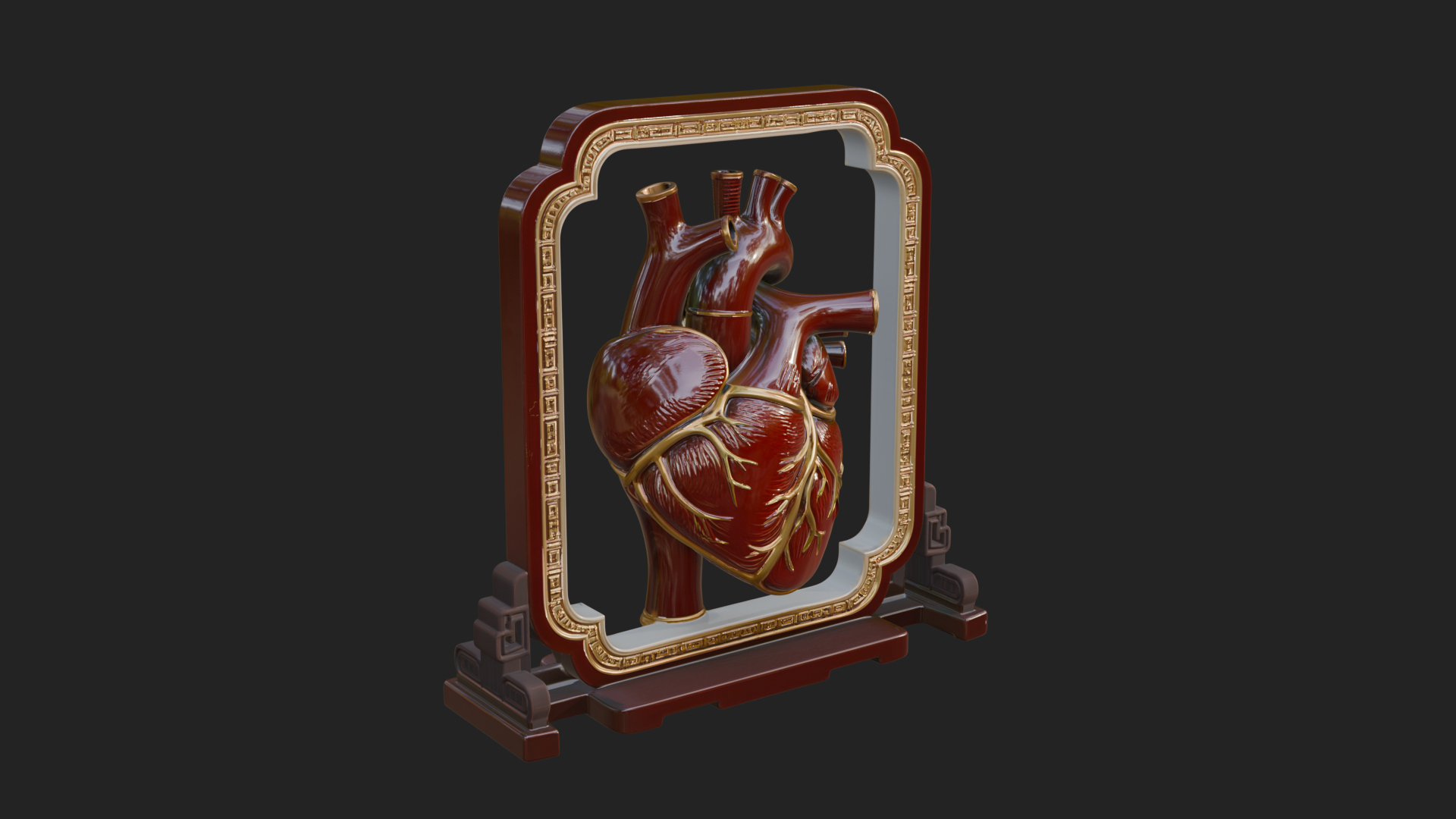 Anatomical Human Heart Model Design 24 3D Print Model 3D Model