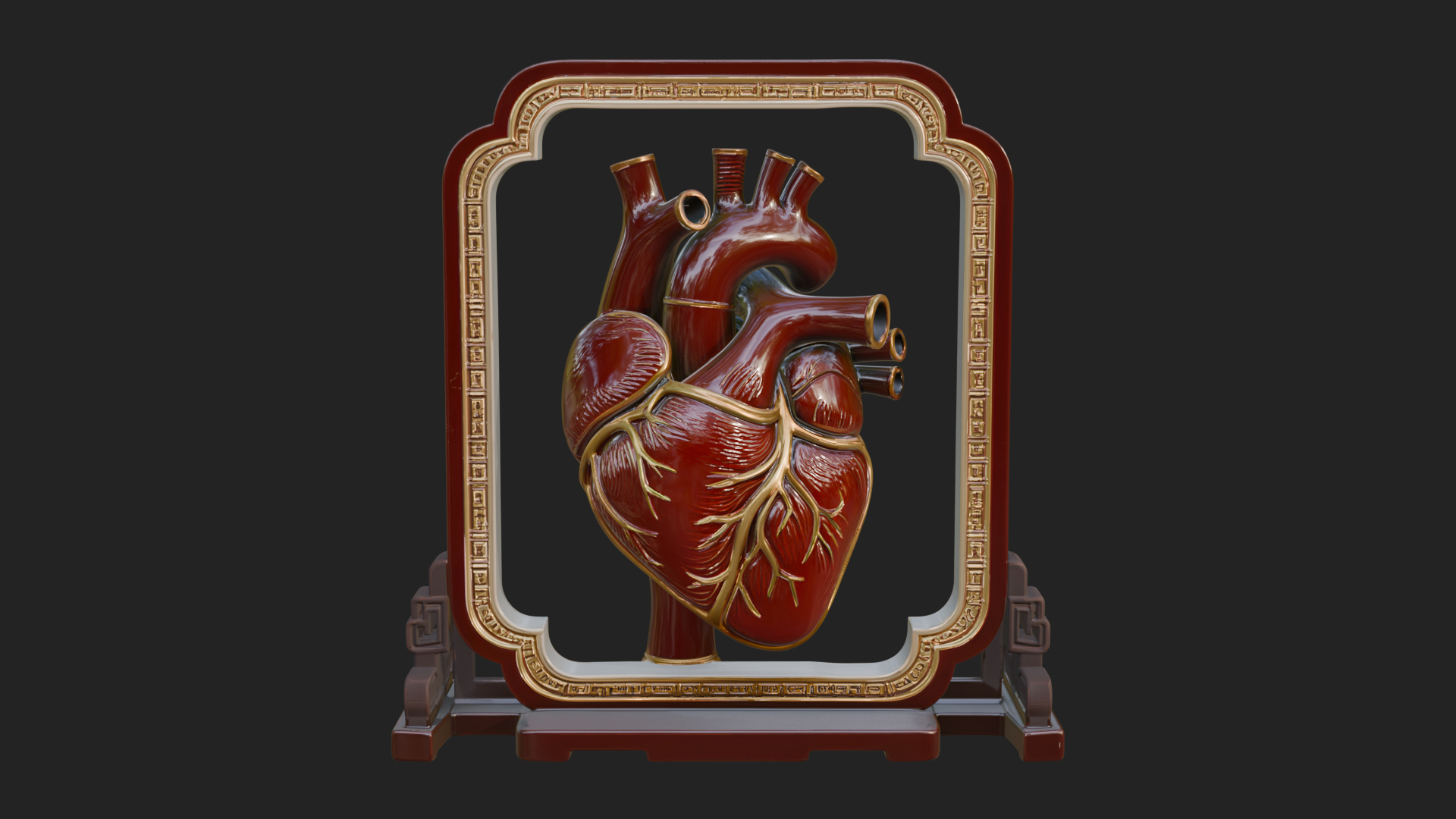 Anatomical Human Heart Model Design 24 3D Print Model 3D Model