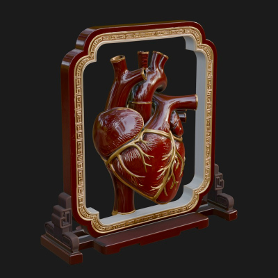 Anatomical Human Heart Model Design 24 3D Print Model