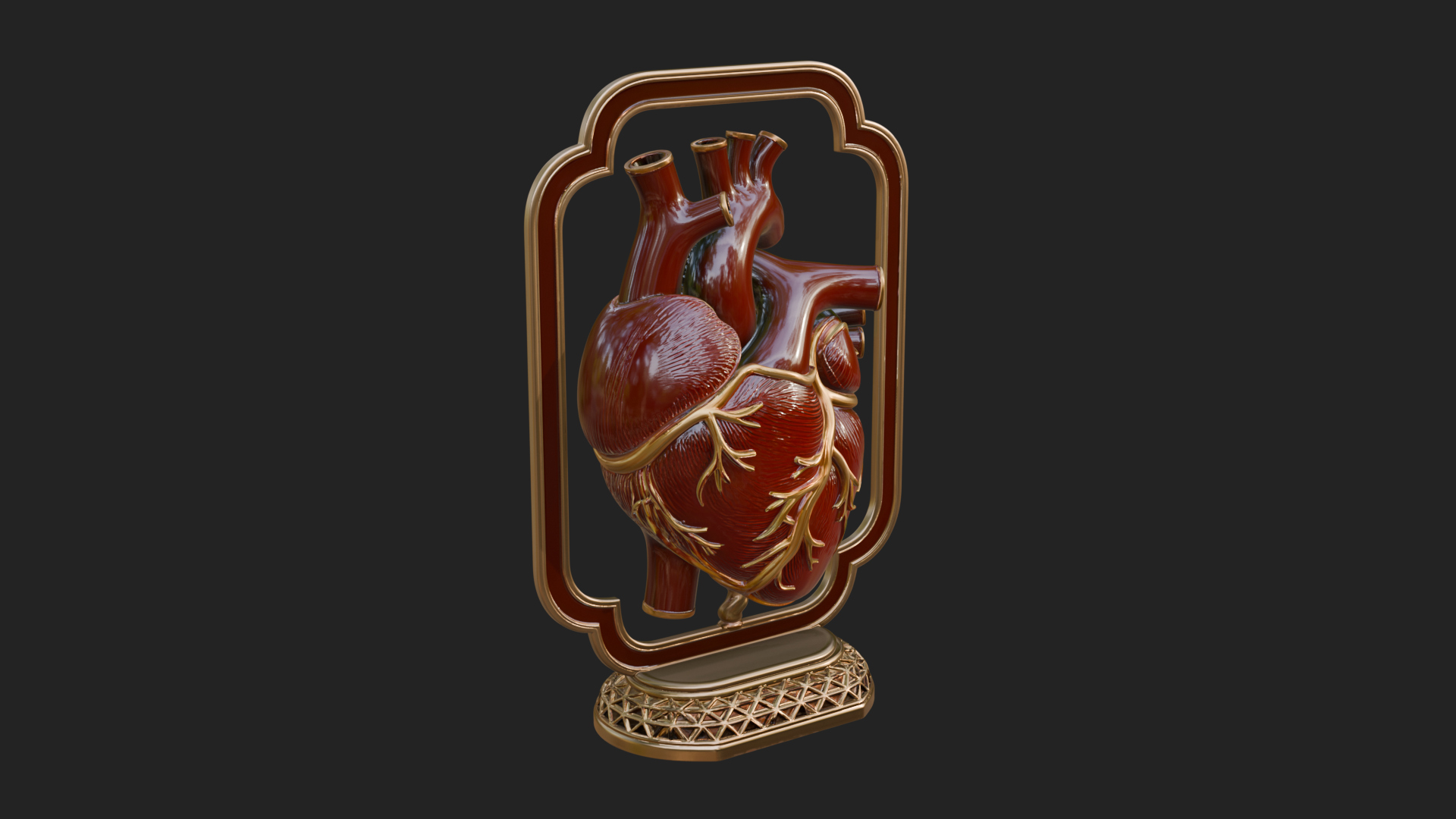 Anatomical Human Heart Model Design 25 3D Print Model 3D Model