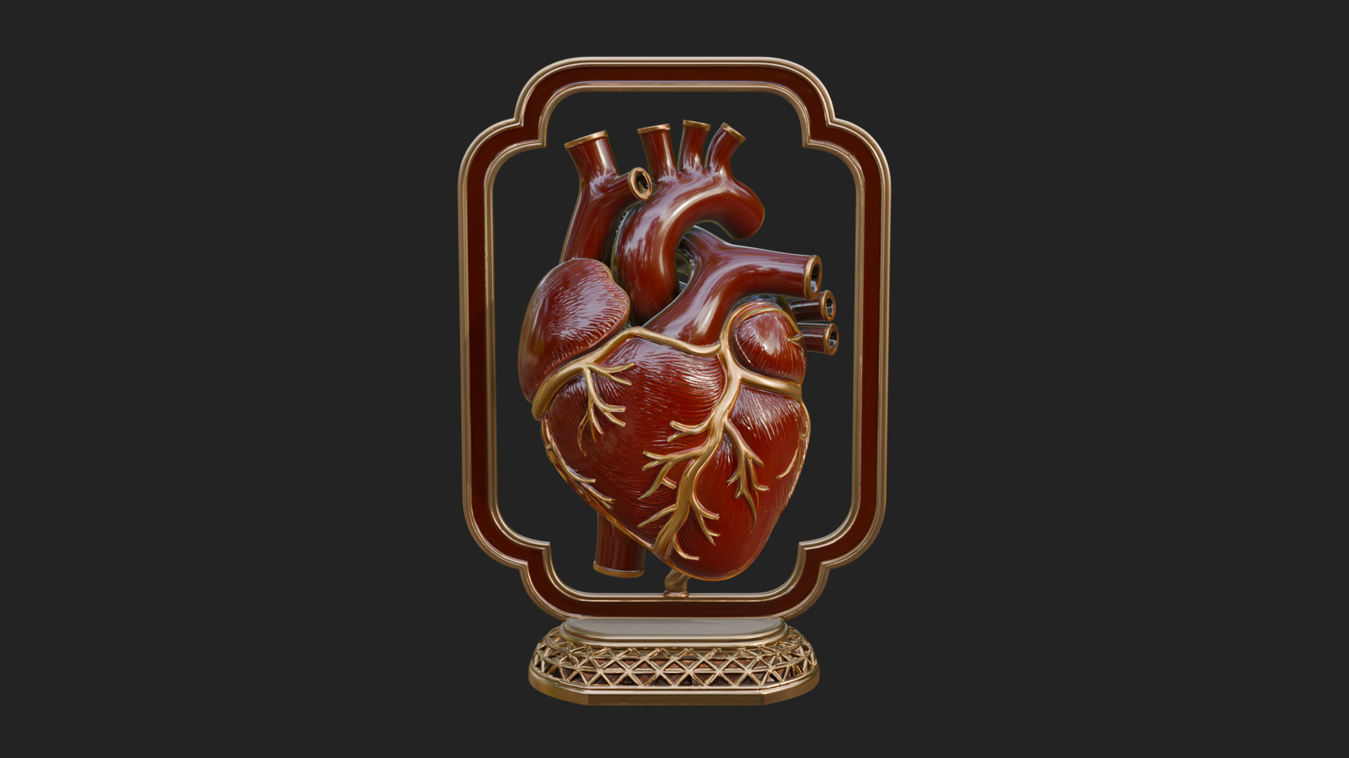 Anatomical Human Heart Model Design 25 3D Print Model 3D Model