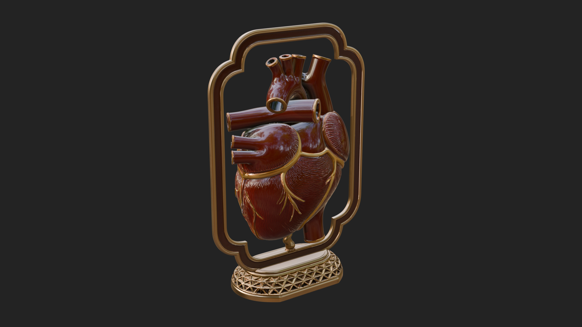 Anatomical Human Heart Model Design 25 3D Print Model 3D Model
