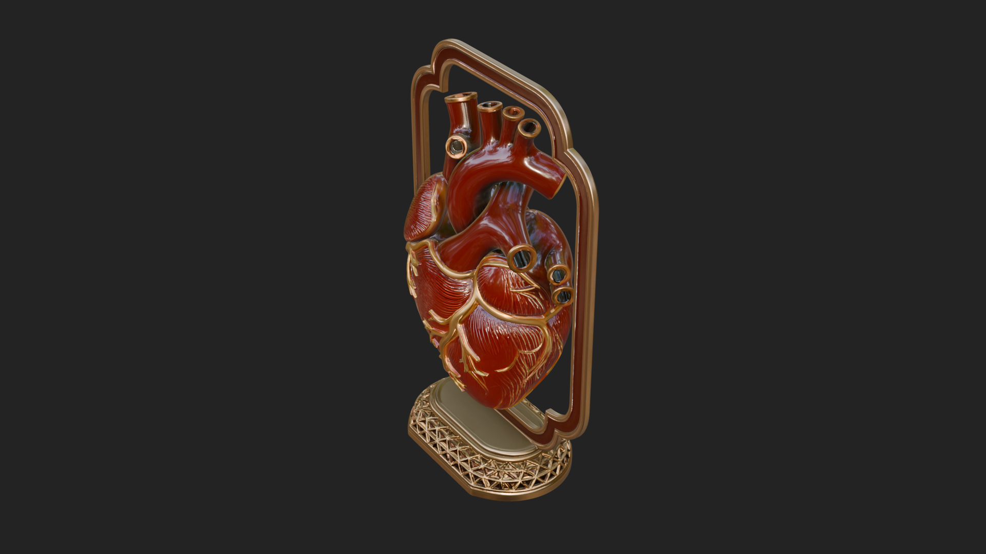 Anatomical Human Heart Model Design 25 3D Print Model 3D Model
