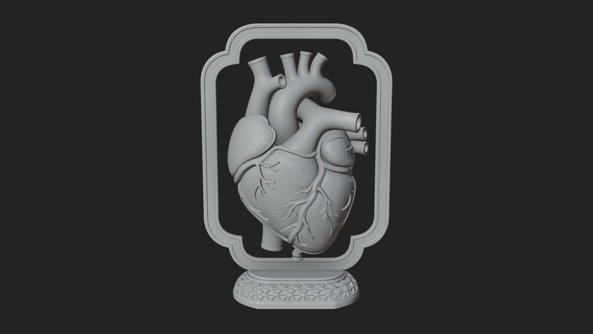 Anatomical Human Heart Model Design 25 3D Print Model 3D Model