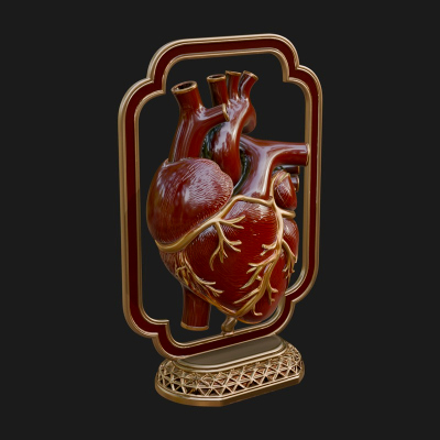 Anatomical Human Heart Model Design 25 3D Print Model
