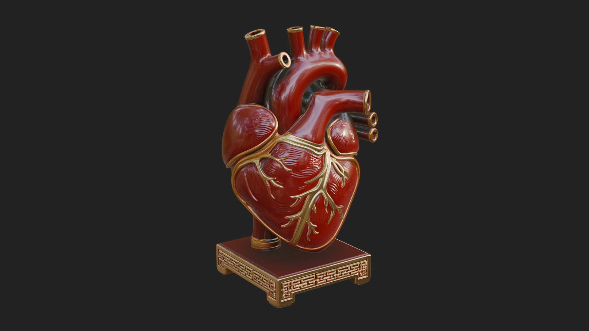 Anatomical Human Heart Model Design 26 3D Print Model 3D Model