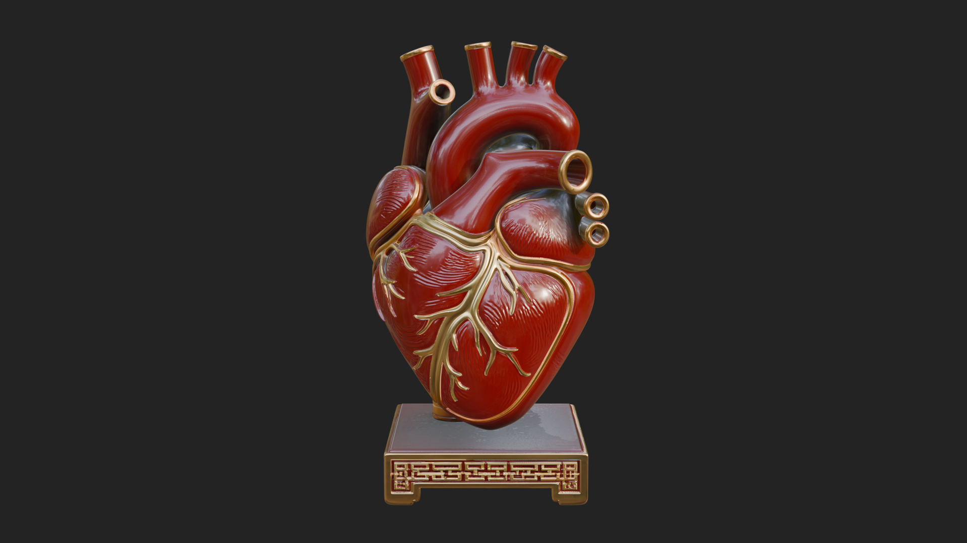 Anatomical Human Heart Model Design 26 3D Print Model 3D Model
